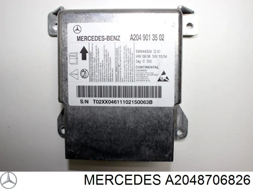 Sterownik poduszki bezpieczeństwa Mercedes A204901260405 cena, od 120,88 USD