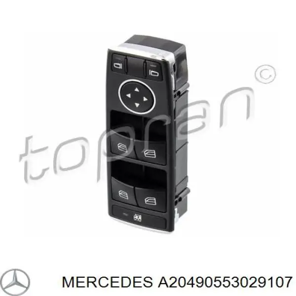 A20490553029107 Mercedes Panel przyciskowy sterowania podnośnikiem szyby przedni lewy