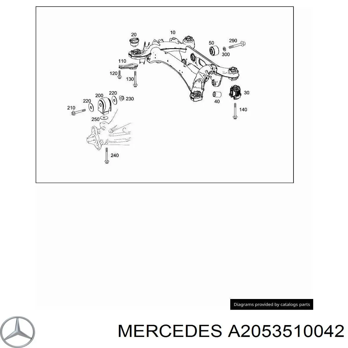 A2053510042 Mercedes Silentblock tylnej belki