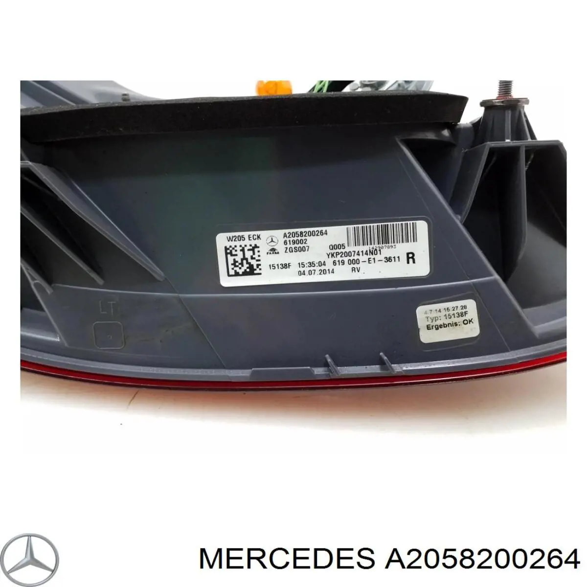 Do koszyka A2058200264 Mercedes Lampa zespolona tylna prawa