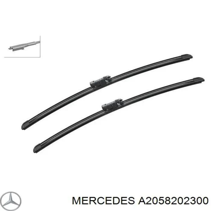 Pióro wycieraczki szyby przedniej, zestaw (2 szt.) Mercedes A2058202300 cena, od 22,13 USD