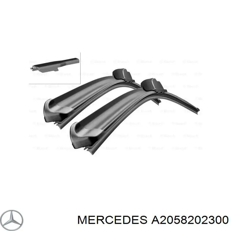 A2058202300 Mercedes Pióro wycieraczki szyby przedniej, zestaw (2 szt.)