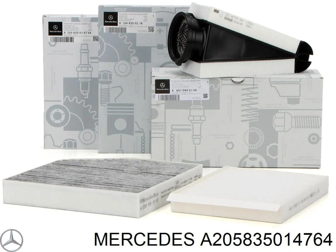 Filtr kabiny Mercedes A205835014764 cena, od 22,28 USD