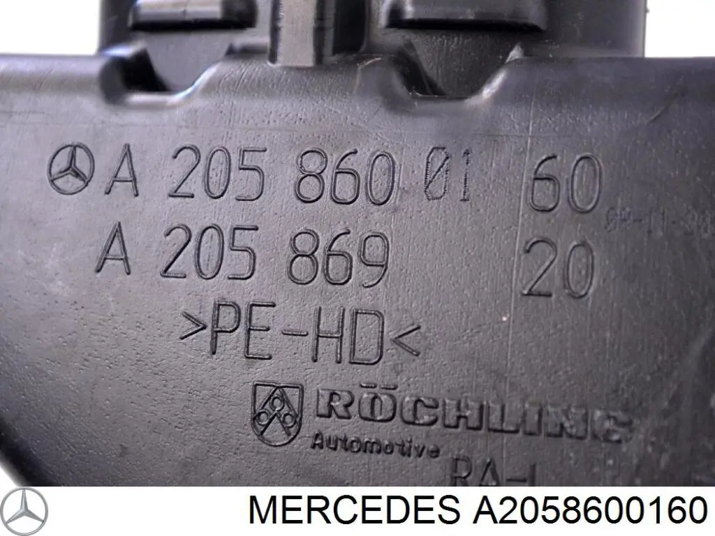 Do koszyka A2058600160 Mercedes Wlew zbiornika spryskiwaczy