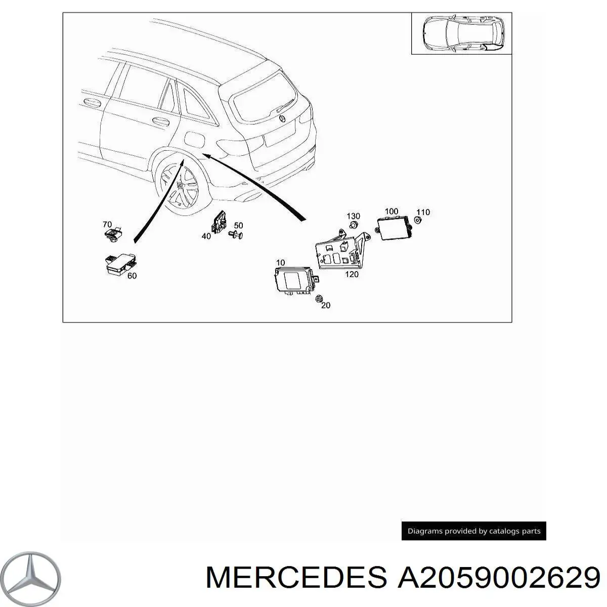 A2059002629 Mercedes Sterownik kamery