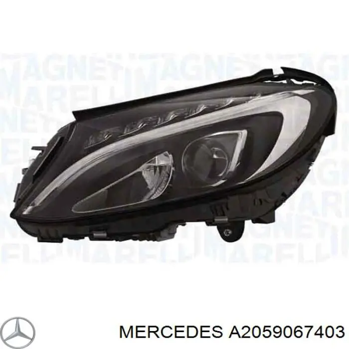 Reflektor prawy Mercedes A2059067403 cena, od 690,65 USD