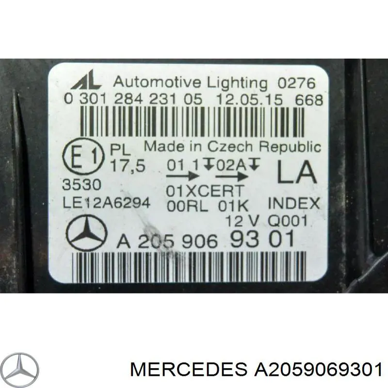 Reflektor lewy Mercedes A2059069301 cena, od 186,40 USD