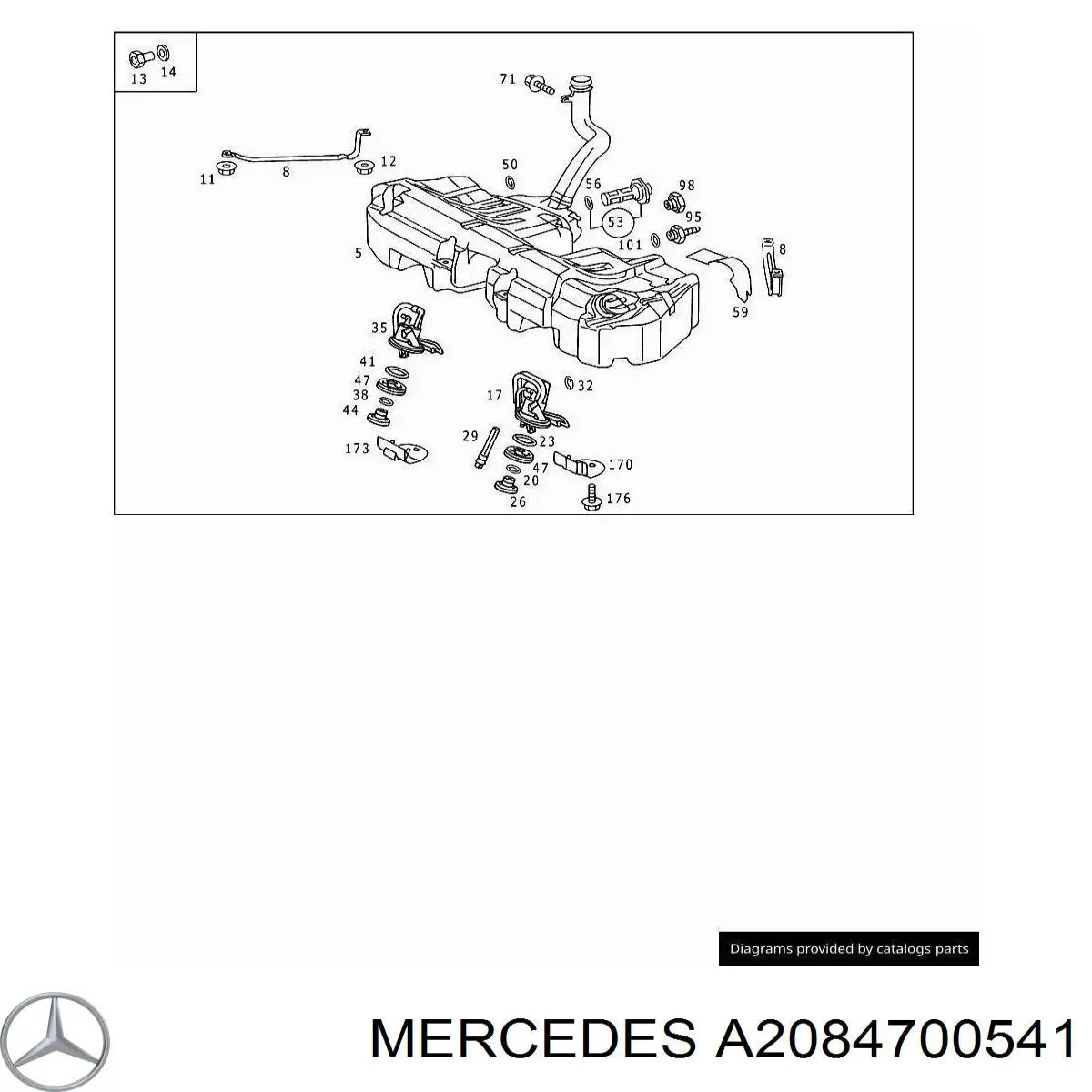 A2084700541 Mercedes Moduł pompy paliwowej z czujnikiem poziomu paliwa