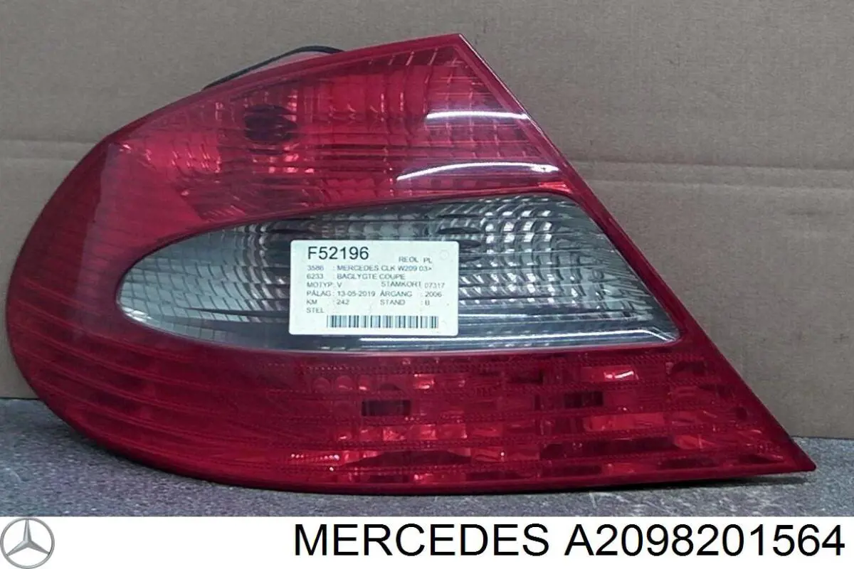 A2098201564 Mercedes Lampa zespolona tylna lewa