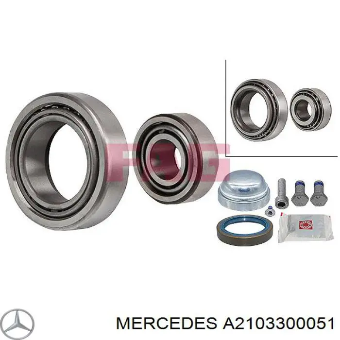Do koszyka A2103300051 Mercedes Łożysko piasty przedniej