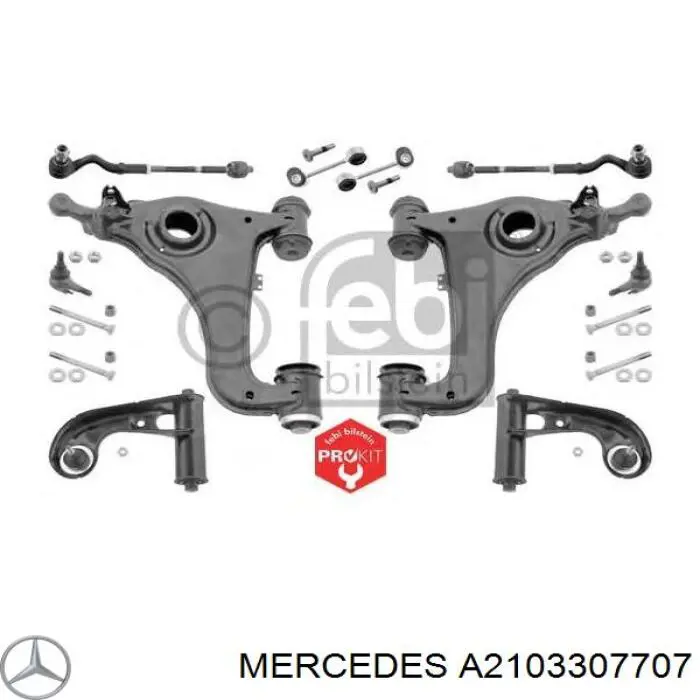 Do koszyka A2103307707 Mercedes Wahacz zawieszenia przedniego dolny prawy