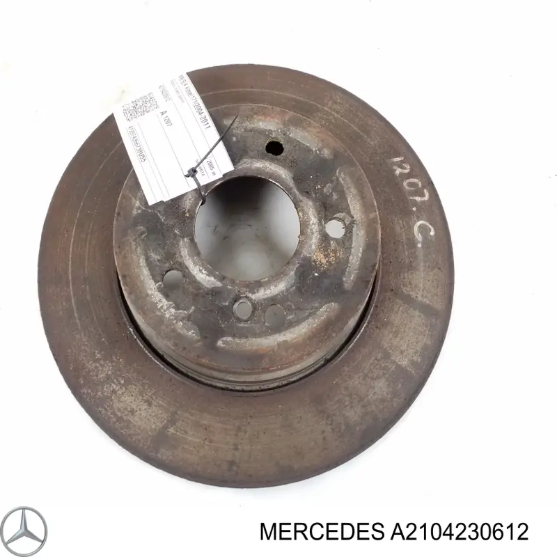 Do koszyka A2104230612 Mercedes Tarcza hamulcowa tylna