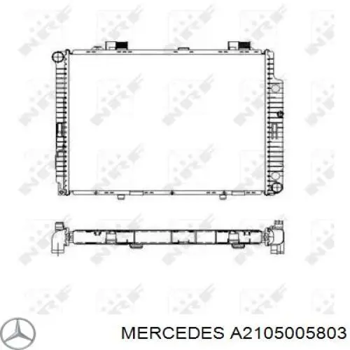 Chłodnica silnika Mercedes A2105005803 cena, od 176,51 USD