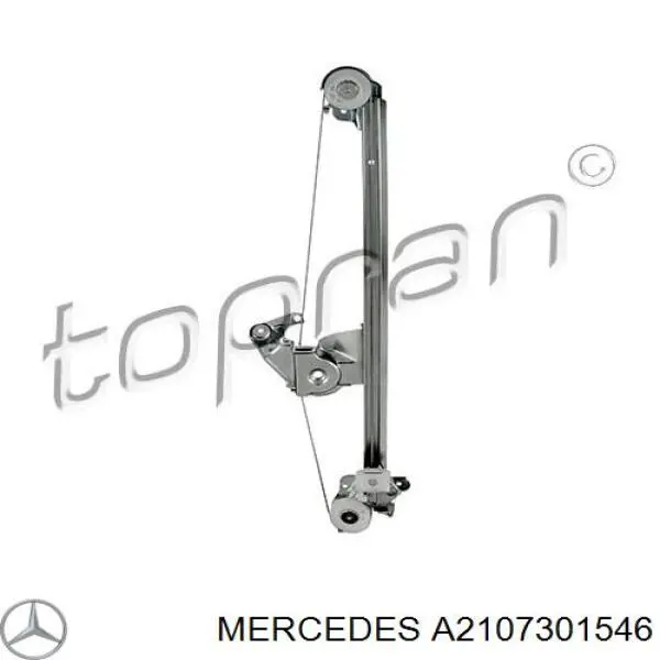 A2107301546 Mercedes Mechanizm podnoszenia szyby drzwi tylnych lewych