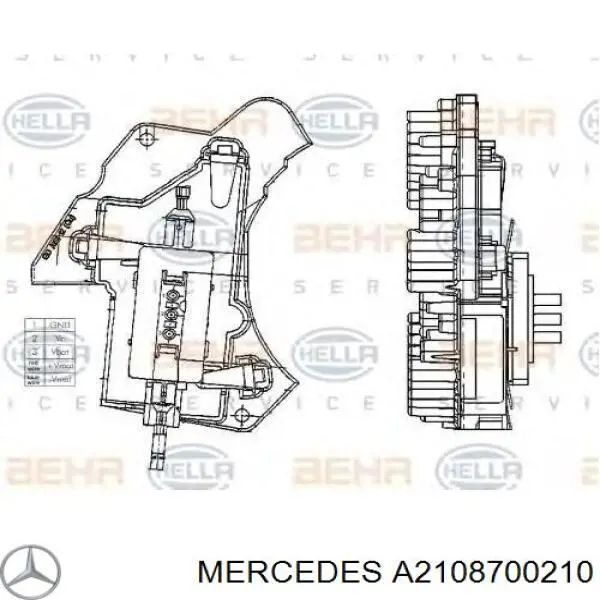 A2108700210 Mercedes rezystor wentylatora nagrzewnicy (ogrzewacza kabiny)