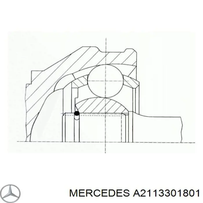 Do koszyka A2113301801 Mercedes Półoś napędowa przednia prawa