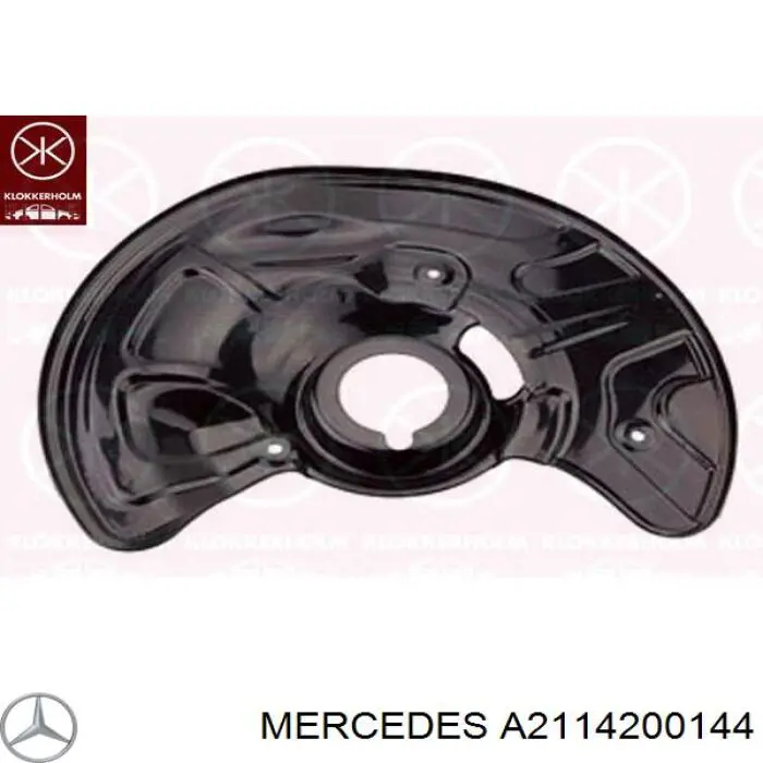 Do koszyka A2114200144 Mercedes Osłona tarczy hamulcowej przedniej lewej