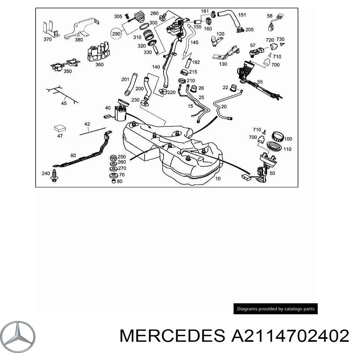 Zbiornik paliwa do Mercedes E  W211