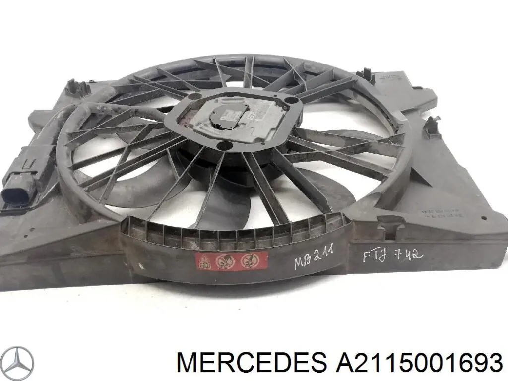 Wentylator elektryczny układu chłodzenia, kompletny (silnik+wirnik) prawy Mercedes A2115001693 cena, od 207,71 USD