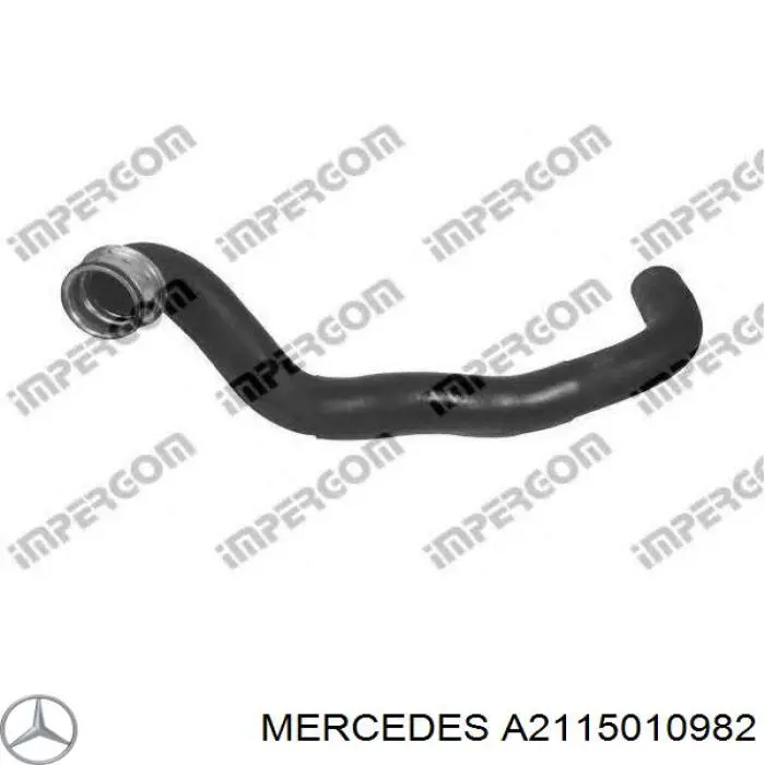 Do koszyka A2115010982 Mercedes Przewód (króciec) chłodnicy górny