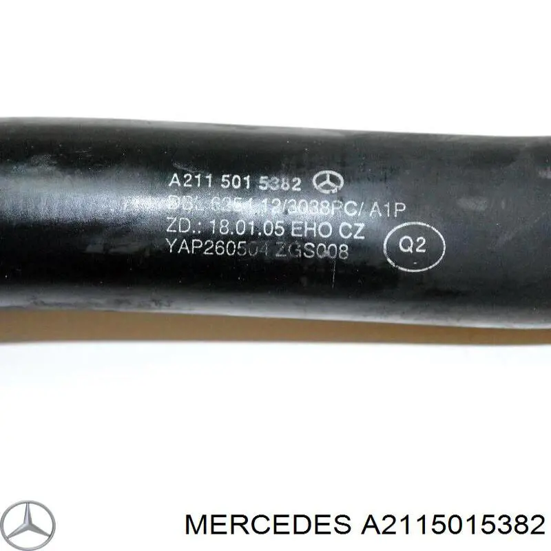 A2115015382 Mercedes Przewód (króciec) chłodnicy górny