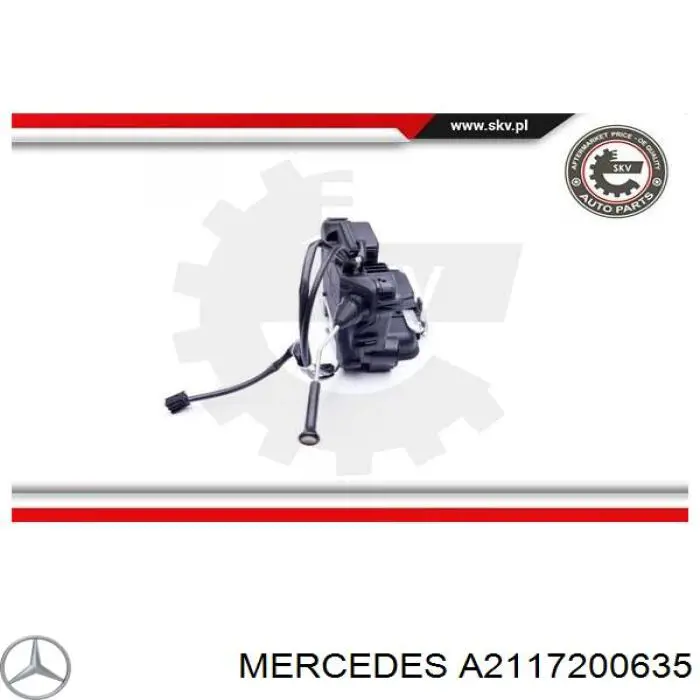 Zamek drzwi przednich prawych Mercedes A2117200635 cena, od 92,15 USD