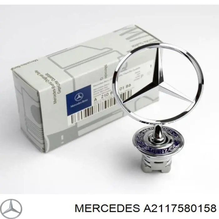 A2117580158 Mercedes Emblemat na klapę bagaznika (znaczek firmowy)