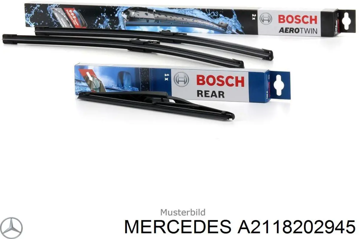 A2118202945 Mercedes Pióro wycieraczki szyby przedniej, zestaw (2 szt.)