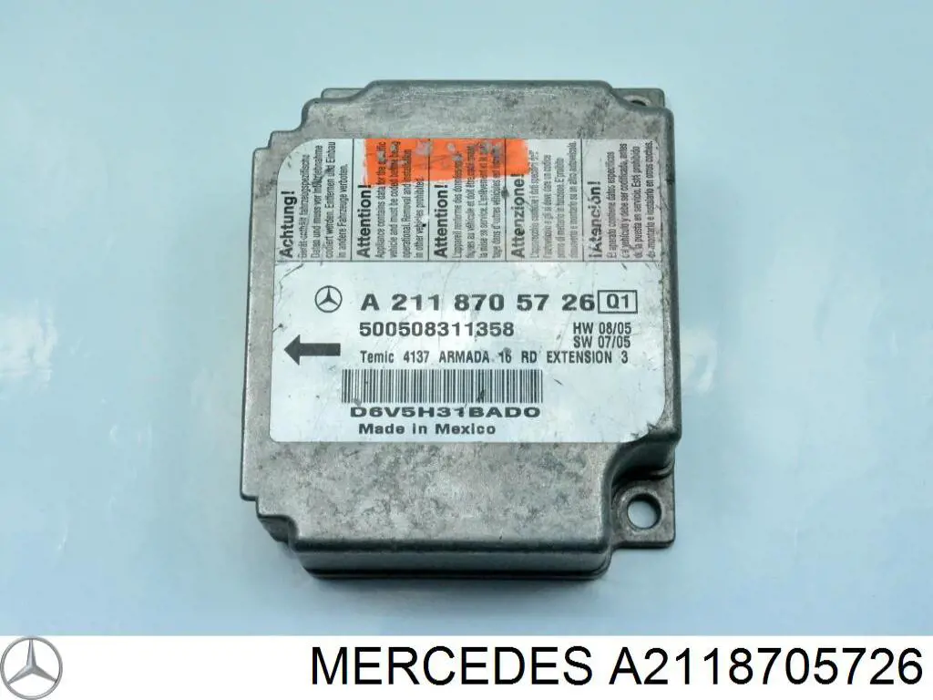 A2118705726 Mercedes Sterownik poduszki bezpieczeństwa