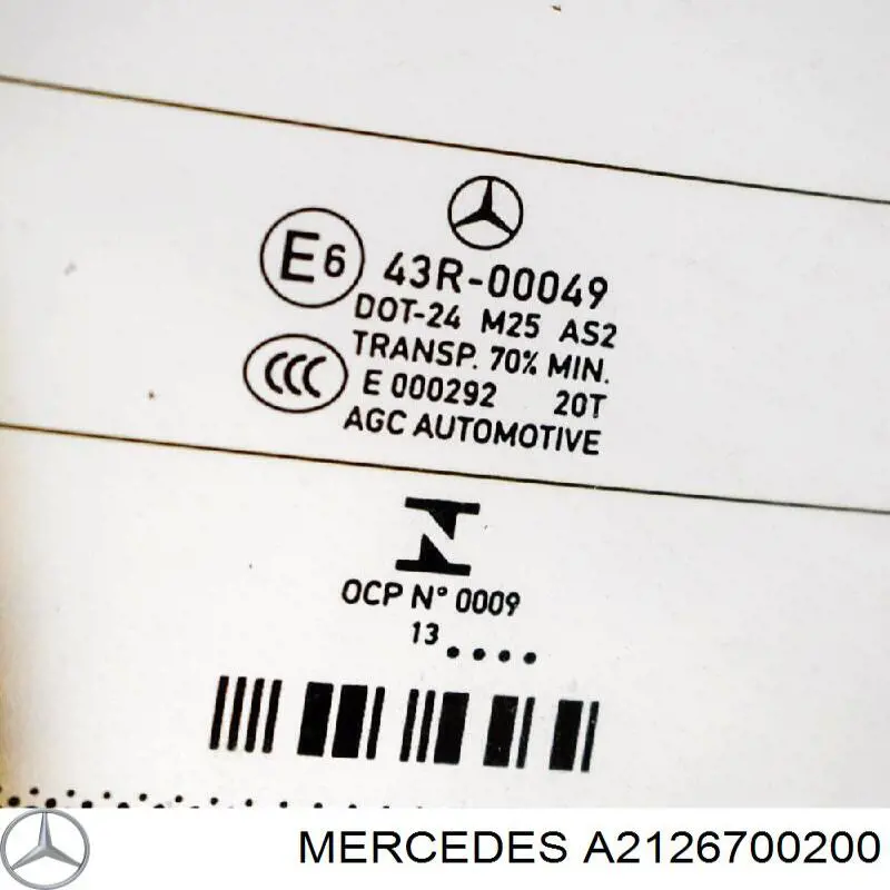 Szyba tylna Mercedes 2126700200 cena, od 262,46 USD