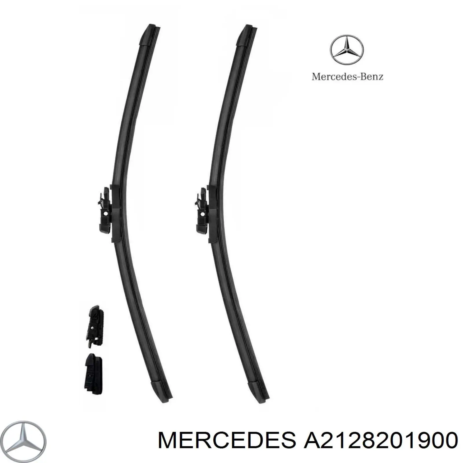 Do koszyka A2128201900 Mercedes Pióro wycieraczki szyby przedniej, zestaw (2 szt.)