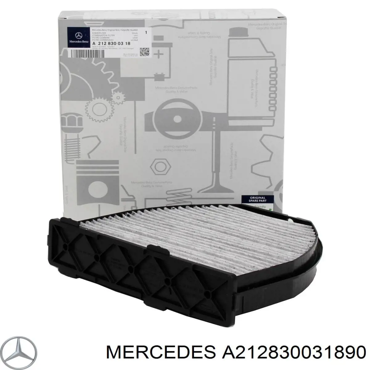 Filtr kabiny Mercedes A212830031890 cena, od 17,93 USD