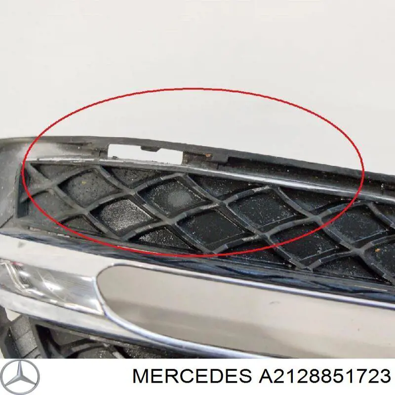 Do koszyka A2128851723 Mercedes Zaślepka (kratki) lamp przeciwmgielnych zderzaka przedniego lewa