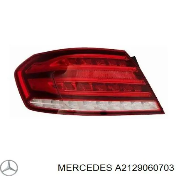 Lampa zespolona tylna lewa zewnętrzna Mercedes A2129060703 cena, od 78,43 USD