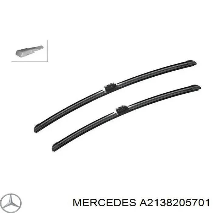 A2138205701 Mercedes Pióro wycieraczki szyby przedniej, zestaw (2 szt.)