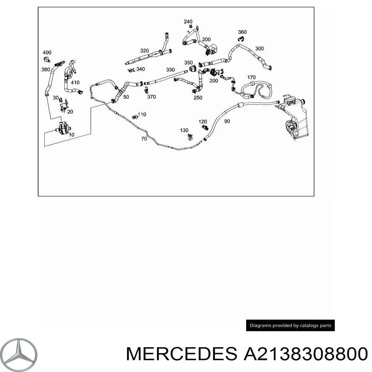 A2138308800 Mercedes Przewód (króciec) układu chłodzenia