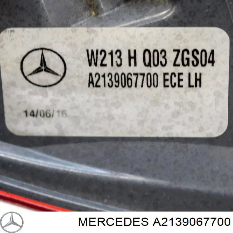 A2139067700 Mercedes lampa zespolona tylna lewa