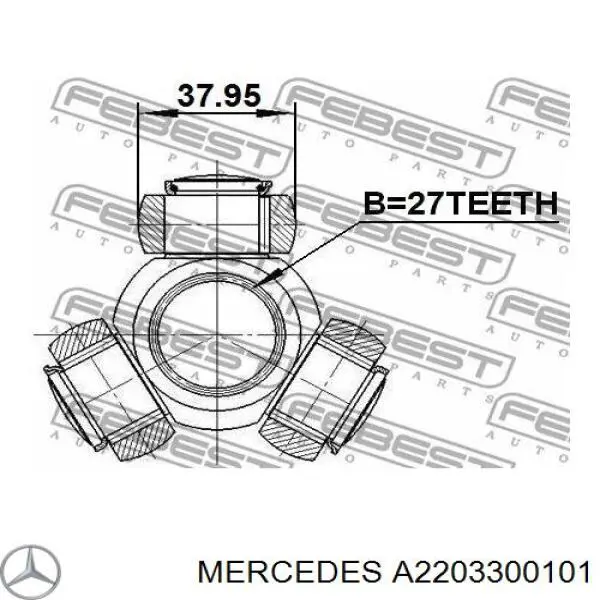 Do koszyka A2203300101 Mercedes Półoś napędowa przednia prawa