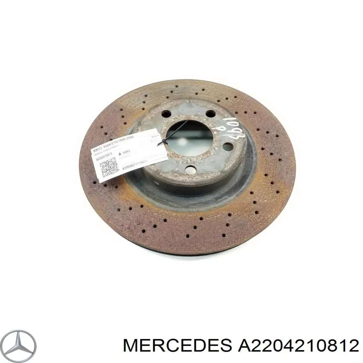 A2204210812 Mercedes Tarcza hamulcowa przednia