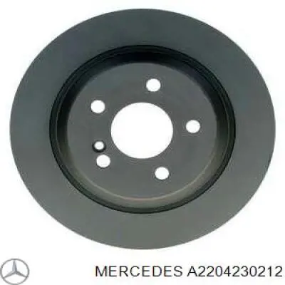 Tarcza hamulcowa tylna A2204230212 Mercedes