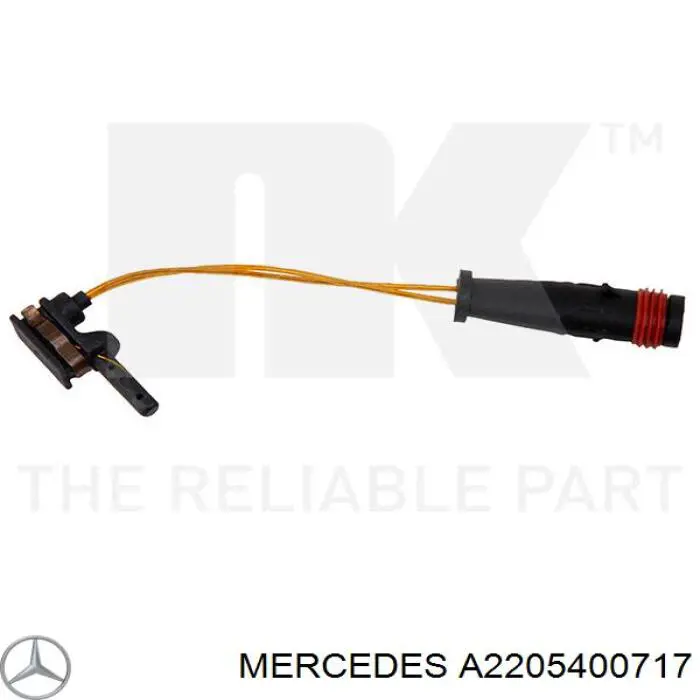 Do koszyka A2205400717 Mercedes Czujnik zużycia klocków hamulcowych tylny