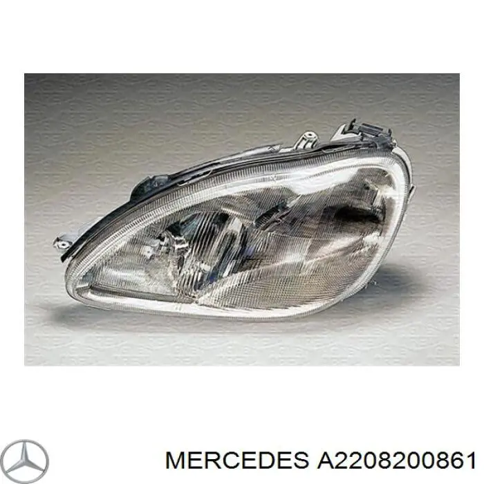 Reflektor prawy Mercedes S sedana (W220) (1998 - 2005) cena, od 170,50 USD