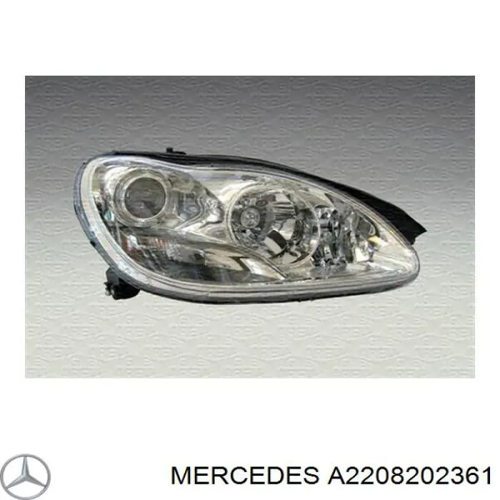 A2208202361 Mercedes Reflektor lewy