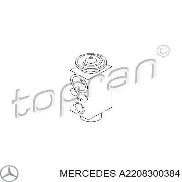 Do koszyka A2208300384 Mercedes Zawór termostatyczny klimatyzacji