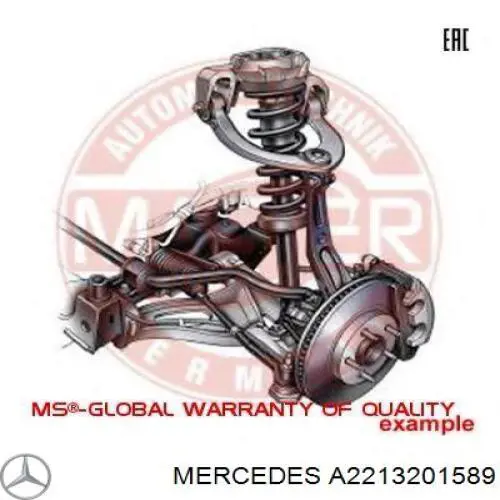 Łącznik stabilizatora przedniego lewy Mercedes A2213201589 cena, od 27,00 USD