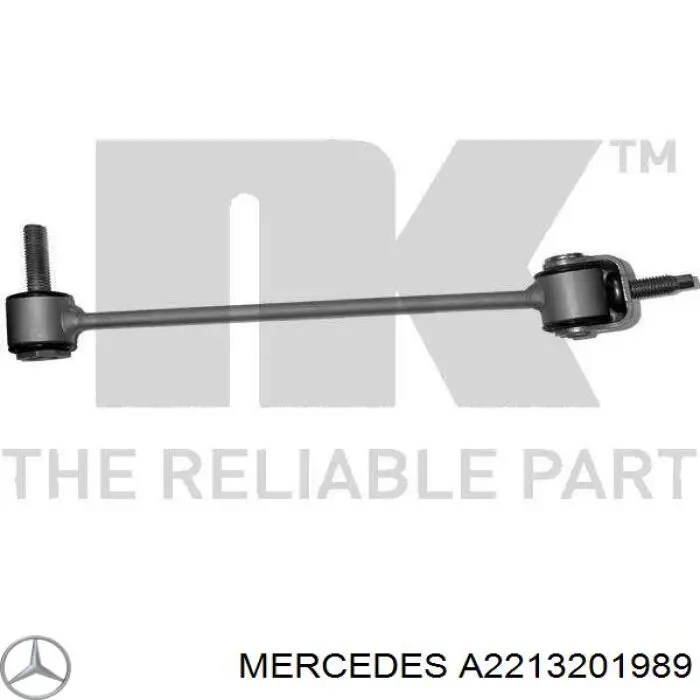 A2213201989 Mercedes łącznik stabilizatora tylnego lewy