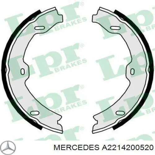 A2214200520 Mercedes Klocki hamulca ręcznego