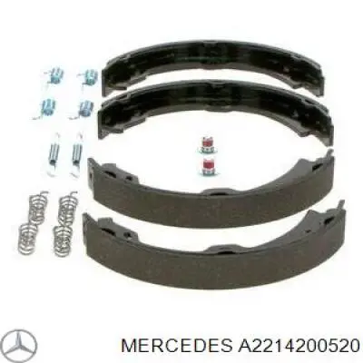 Klocki hamulca ręcznego Mercedes A2214200520 cena, od 29,32 USD