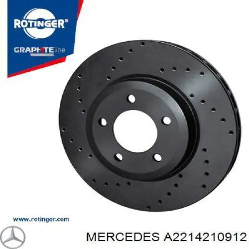 Tarcza hamulcowa przednia Mercedes A2214210912 cena, od 244,94 USD