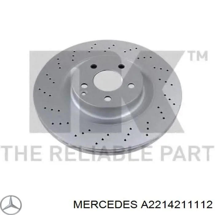 Do koszyka A2214211112 Mercedes Tarcza hamulcowa przednia